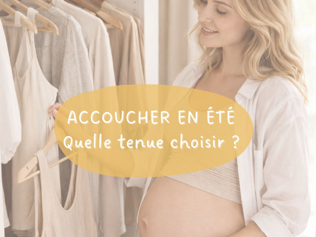 Future maman enceinte choisissant une tenue confortable dans son armoire pour préparer sa valise de maternité avant l'accouchement.