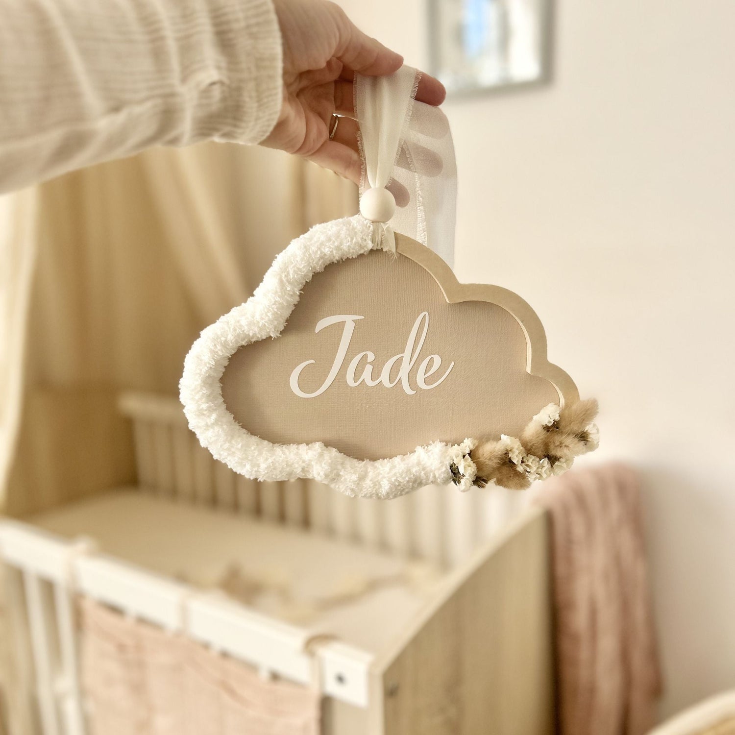 Nuage personnalisé Petit Polisson au prénom de l'enfant, pour décoration chambre bébé.