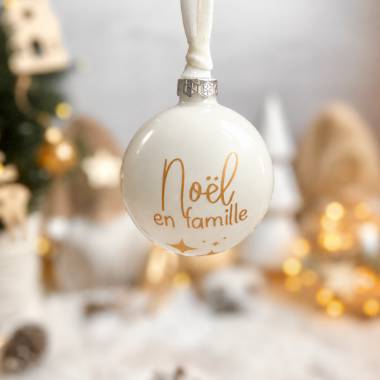 Boule de Noël en Verre - Noël en Famille