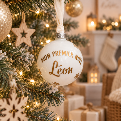 Boule en Verre "Mon Premier Noël" - Personnalisable