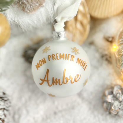 Boule en Verre "Mon Premier Noël" - Personnalisable