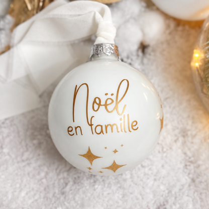 Boule de Noël en Verre - Noël en Famille