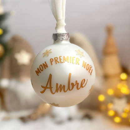 Boule en Verre "Mon Premier Noël" - Personnalisable