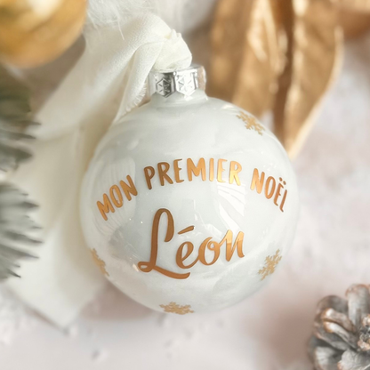 Boule en Verre "Mon Premier Noël" - Personnalisable