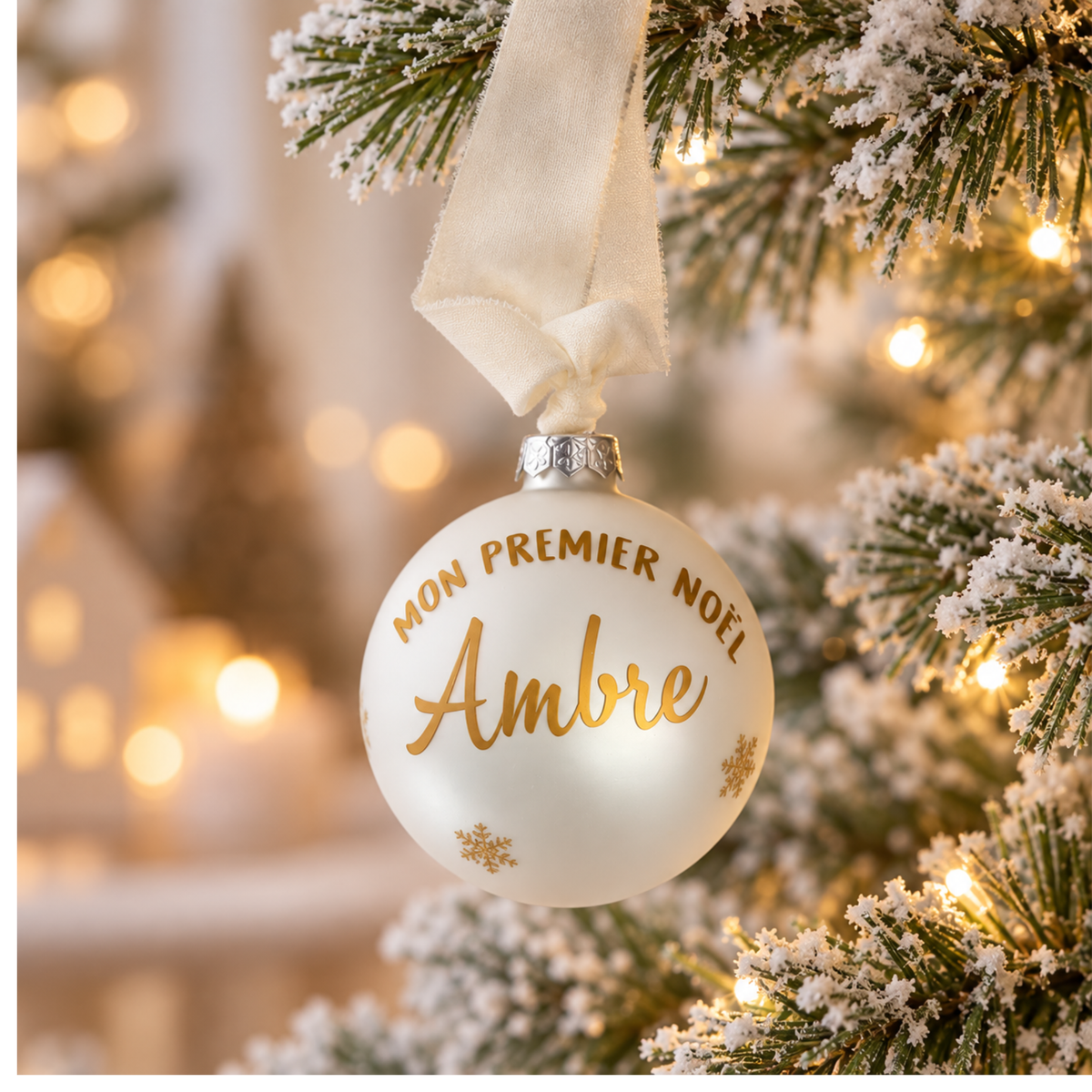 Boule en Verre "Mon Premier Noël" - Personnalisable