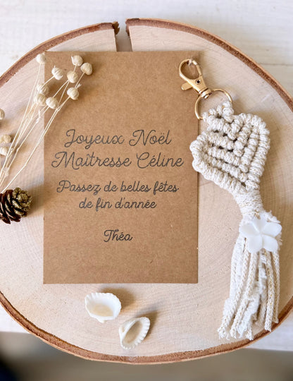 Porte-clés coeur à breloque